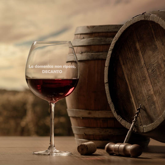 La domenica non riposo, decanto -  Calice Vino