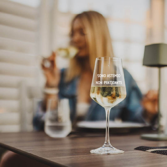 Sono astemio non praticante -  Calice Vino