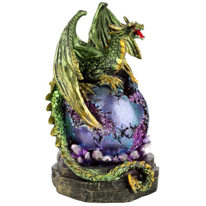 Drago verde della leggenda oscura con led