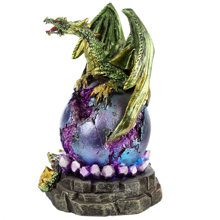 Drago verde della leggenda oscura con led